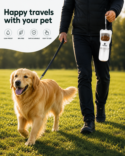 FURORA™ Portable Dog Water Bottle & Food Container